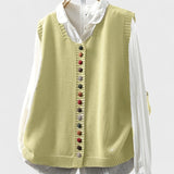 Kamila - Bezramenní Pletená Vesta