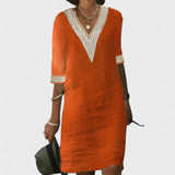 Emilia - Elegantní Lněné Šaty