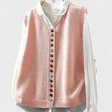 Kamila - Bezramenní Pletená Vesta