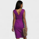 Desi - Šaty s V-výstřihem a rozparkem