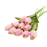 10-dílné umělé tulipány z hedvábí