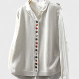 Kamila - Bezramenní Pletená Vesta