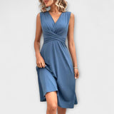 Lina - Letní šaty s překládaným výstřihem