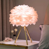 Missfeather™ - Stolní Lampa s Nastavitelnou Intenzitou a Luxusními Peřím