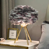 Missfeather™ - Stolní Lampa s Nastavitelnou Intenzitou a Luxusními Peřím