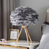Missfeather™ - Stolní Lampa s Nastavitelnou Intenzitou a Luxusními Peřím