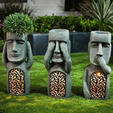 MoaiLight | Solární moai zahradní lampy