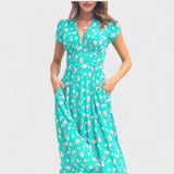 Milada - Květinové Midi Šaty