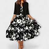 Elegantní midi letní šaty pro ženy s blazerem