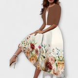 Elegantní midi letní šaty pro ženy s blazerem