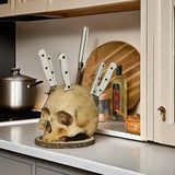 SkullSlice™ - Gotický držák nožů ve tvaru lebky