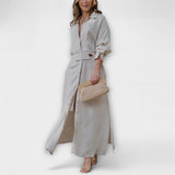 Jeanette - Maxi šaty s V-výstřihem