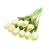 10-dílné umělé tulipány z hedvábí