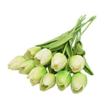 10-dílné umělé tulipány z hedvábí