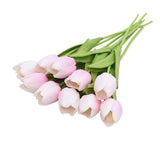 10-dílné umělé tulipány z hedvábí