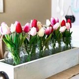 10-dílné umělé tulipány z hedvábí