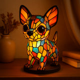 Lampa s vitráží Chihuahua