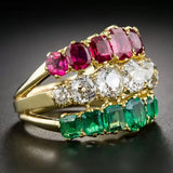 Anillo de compromiso artesanal con talla marquesa en zirconia cúbica