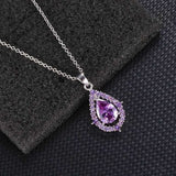 Collar y pendientes Nadine Amatista