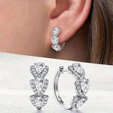 Pendientes de aro con cristal brillante
