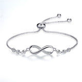 Adjustable Silver Infinity Bracelet