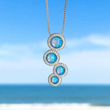 Zirconia Collar con Ópalo en Plata