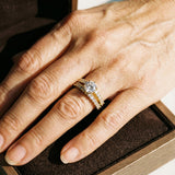 Anillo para fiestas de compromiso con zirconía cúbica