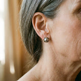 Pendientes Elegantes de Perla Negra