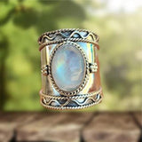 Anillo Helena con piedra lunar
