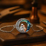 Pulsera ajustable con colgante de perro en plata de ley