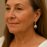 Pendientes con cuentas de bronce