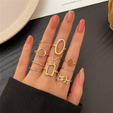 Conjunto de 11 anillos vintage