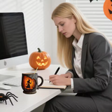 Artisan 3D Halloweenský hrnek – S designem čarodějnice a kočky