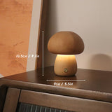 Dobíjecí stolní lampa ve tvaru dřevěného houbového
