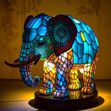 Slon - Lampa ve vitrážích