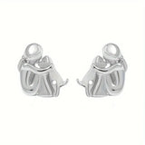 Pendientes Abrazo en Dos Tonos, Plata y Oro