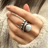Anillo vintage de perla