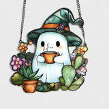 Duch - Okenní dekorace na Halloween