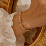 Pulsera de acero inoxidable con cadena de zirconia cúbica