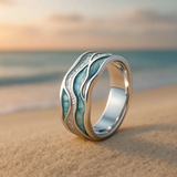 Anillo Aurora de las Olas del Océano y de la Playa