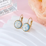 Pendientes de acero inoxidable con lentejuelas y strass