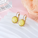 Pendientes de acero inoxidable con lentejuelas y strass