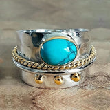 Long ring with turquoise