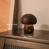Dobíjecí stolní lampa ve tvaru dřevěného houbového