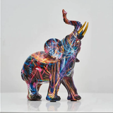 Kreativní figurka slona v graffiti stylu