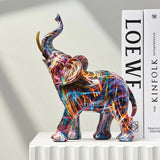 Kreativní figurka slona v graffiti stylu