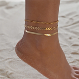 Pulsera de tobillo de oro