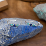 Pendientes vintage en esmalte azul