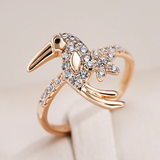 Anillo Pájaro Elegante y Brillante
