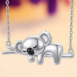 Collar de plata con koala